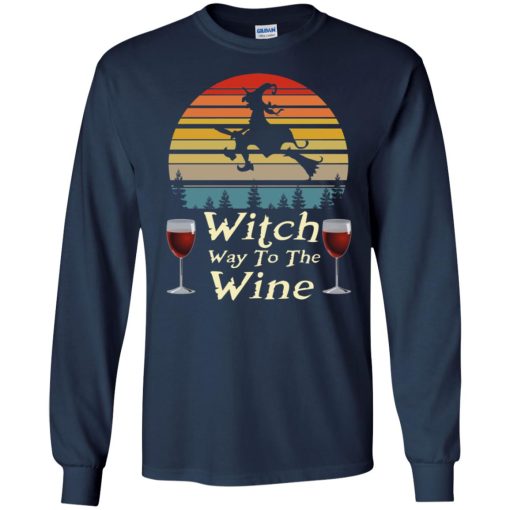 Vintage Witch Way To The Wine Halloween 4