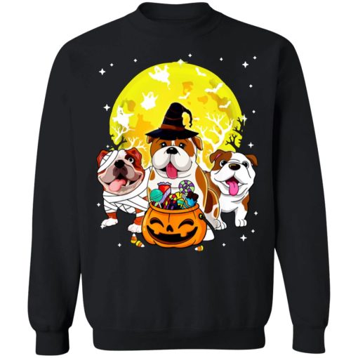 Bulldog Mummy Witch Dog Moon Ghosts Halloween 7