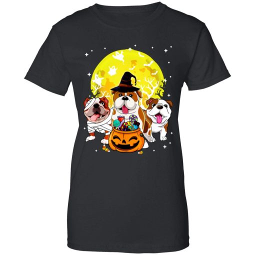 Bulldog Mummy Witch Dog Moon Ghosts Halloween 9