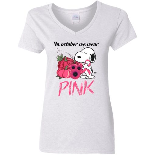 Snoopy In October We Wear Pink Breast Cancer Awareness 4