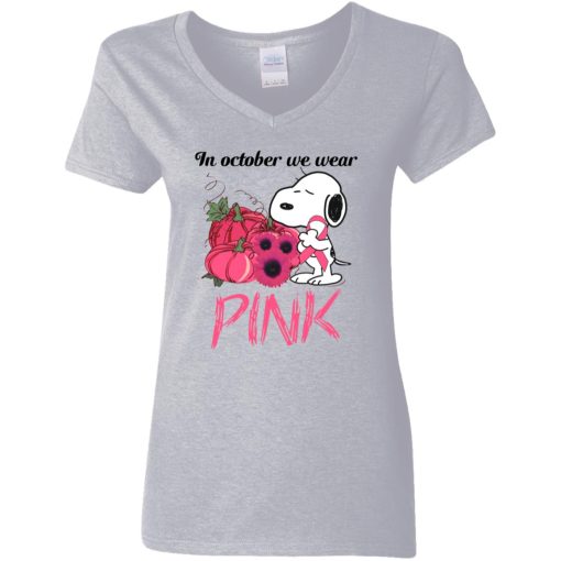 Snoopy In October We Wear Pink Breast Cancer Awareness 5