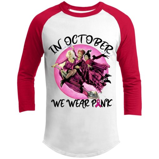 Hocus Pocus Sanderson Sisters In October We Wear Pink Witches Halloween Tshirt