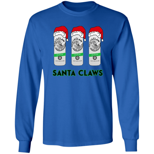 Santa Claws White Claw Christmas Ls Shirt