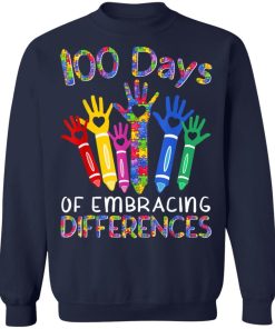 100 Days Of Embracing Differences IEP 100th Day Of School Shirt