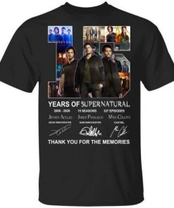 15 Years Of Supernatural Thank You For My Memories Shirt.jpg