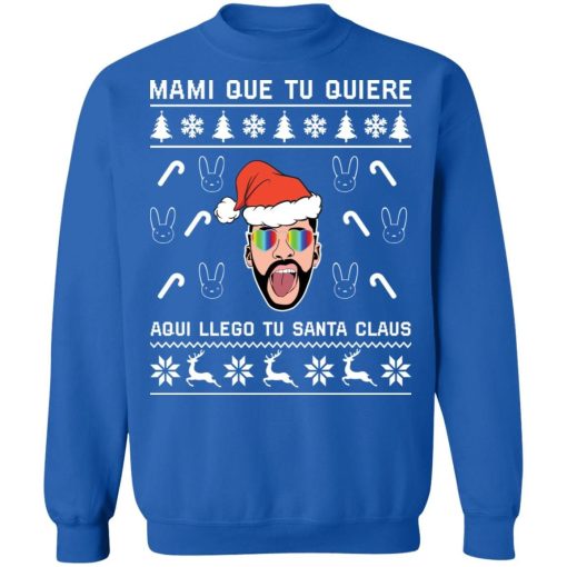 Bad Bunny Aqui Llego Tu Santa Claus Christmas sweater Shirt