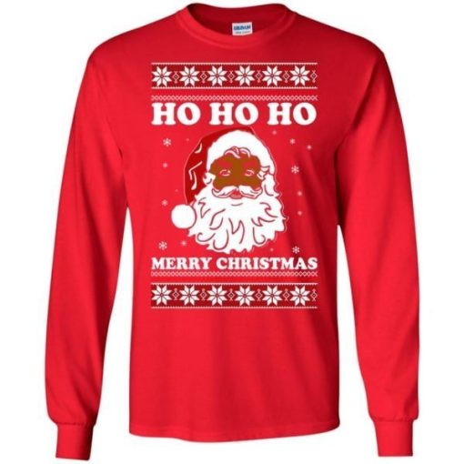 Black Santa Ho Ho Ho Merry Christmas Sweater 1.jpeg
