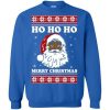 Black Santa Ho Ho Ho Merry Christmas Sweater Shirt