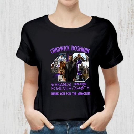 Chadwick Boseman 1976 2020 Wakanda Forever Thanks For The Memories Shirt.jpg