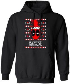 Deadpool In A Red Suit With A Lap Worth Sitting On Christmas Shirt 4.jpg