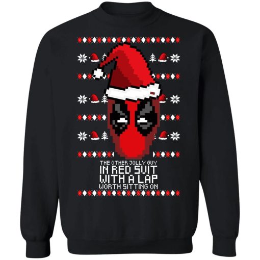 Deadpool The Other Jolly Guy In Red Suit With A Lap Christmas Sweater.jpg