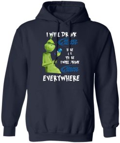 Grinch I Will Drink Bud Light Here Or There I Will Drink Bud Light Everywhere Shirt 4.jpg