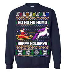 Ho Ho Ho Homo Happy Holigays Christmas Sweatshirt.jpg