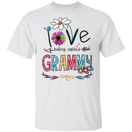 I Love Being Called Grammy Daisy Flower Shirt.jpg