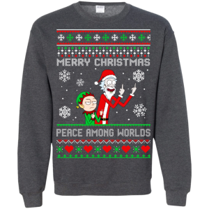 Rick and Morty – Merry Christmas Peace Among Worlds Sweatshirt 2