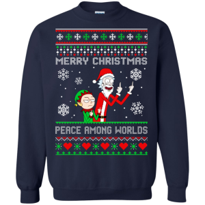 Rick and Morty – Merry Christmas Peace Among Worlds Sweatshirt 3