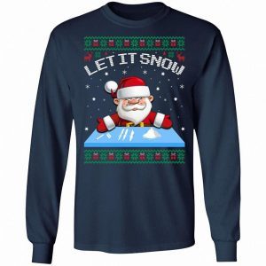 Let It Snow Cocaine Santa Adult Humor Funny Ugly Christmas 3