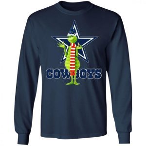 Santa Grinch Dallas Cowboys Christmas Shirt 2
