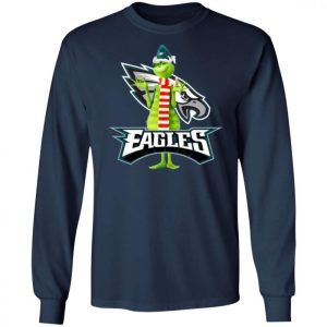 Santa Grinch Philadelphia Eagles Christmas Shirt 2