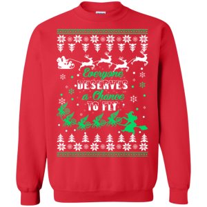 Everyone Deserves A Chance To Fly Christmas Sweater 3