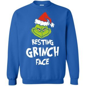 Resting Grinch Face Mr Grinch Christmas sweater 4