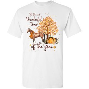 It’s The Most Wonderful Time Of The Year – Autumn Leaves Halloween Pumpkin Season Horse Lover 2