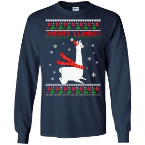 Merry LLamas Christmas Sweater 3