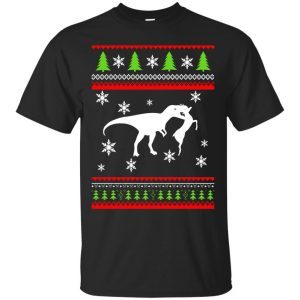 T-rex Attack Reindeer Ugly Sweater 3