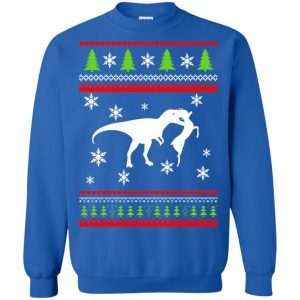T-rex Attack Reindeer Ugly Sweater 4