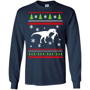 T-rex Attack Reindeer Ugly Sweater 1