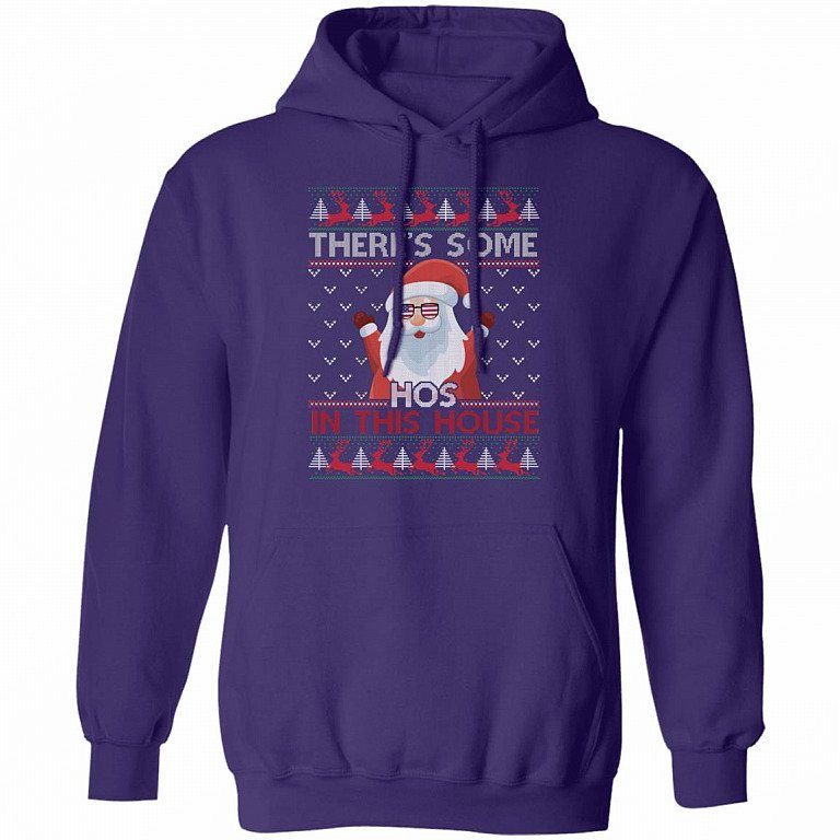 Theres Some Hos In This House Santa Christmas Shirt 4