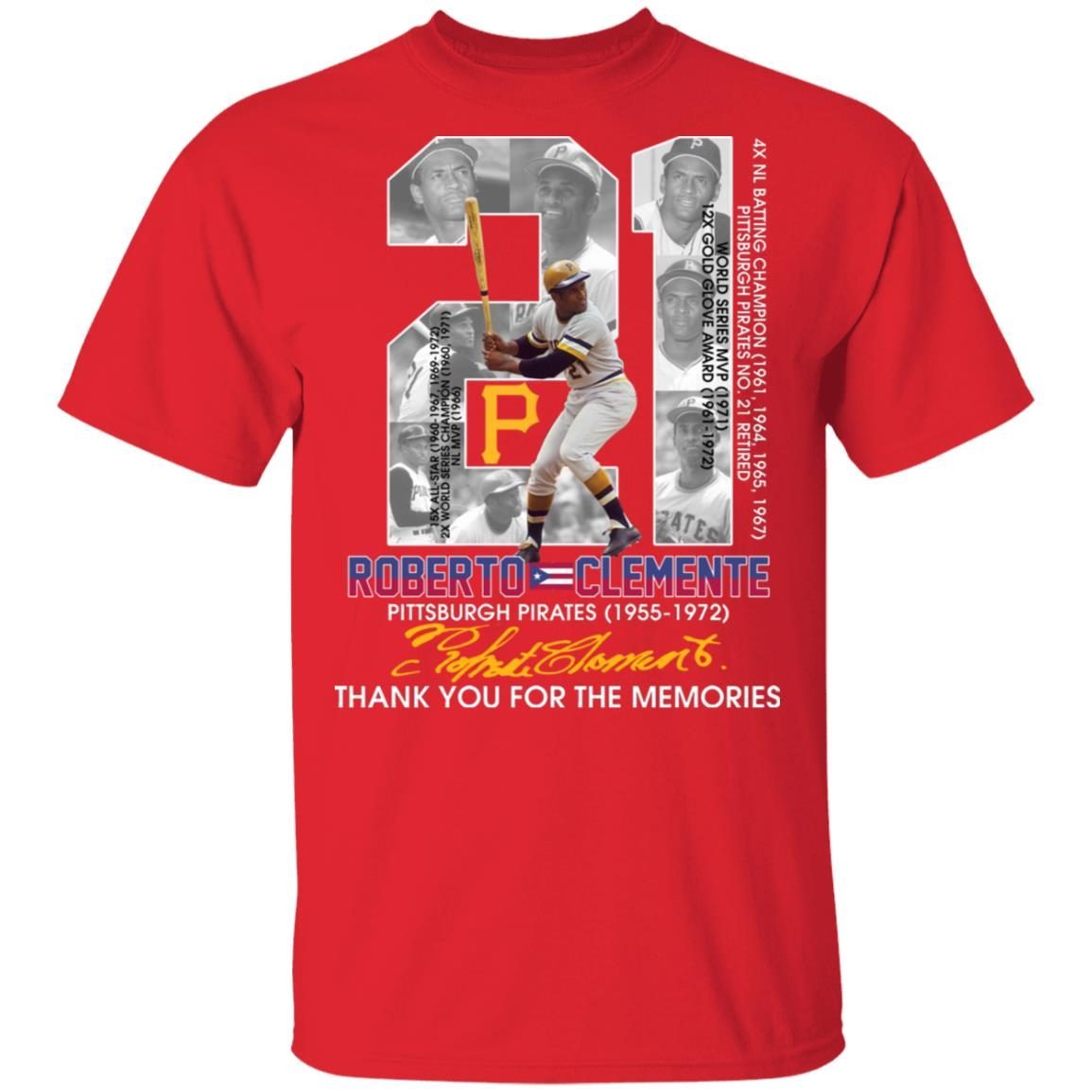 Pittsburgh Pirates Roberto Clemente #21 1955-1972 Shirt 2