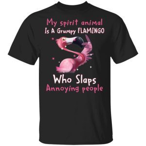 My Spirit Animal Is A Grumpy Flamingo Who Slaps Annoying People 4
