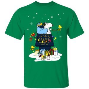 Notre Dame Fighting Irish Santa Snoopy Wish You A Merry Christmas 1
