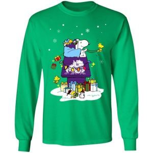 TCU Horned Frogs Santa Snoopy Wish You A Merry Christmas 3