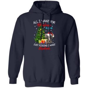 All i want for Christmas is you just kidding i want elephants sweater 2
