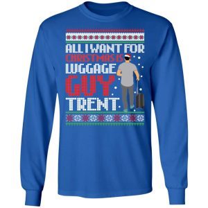 All i want for Christmas luggage guy trend sweater 1