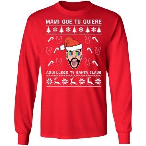Bad Bunny Aqui Llego Tu Santa Claus Christmas sweater 2