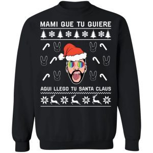 Bad Bunny Aqui Llego Tu Santa Claus Christmas sweater 1