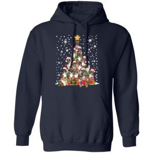 Boxer dog Christmas tree sweatshirt 2