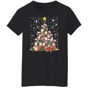 Boxer dog Christmas tree sweatshirt 4