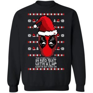 Deadpool – The Other Jolly Guy In Red Suit With A Lap Christmas Sweater 1
