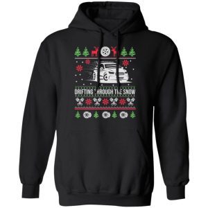 Drifting Through The Snow Car Ugly Christmas Sweater 4