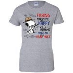 Snoopy Fishing Makes Me Happy Humans Make My Head Hurt 4
