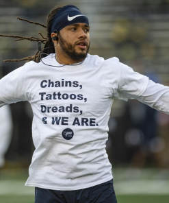 Navy Penn State Chains Tattoos Dreads And We Are Shirt.png