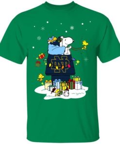 Notre Dame Fighting Irish Santa Snoopy Wish You A Merry Christmas Shirt.jpg