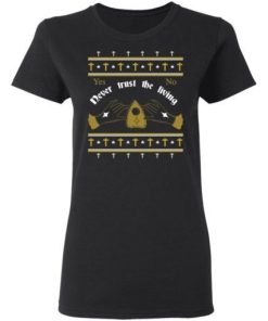 Ouija Never Trust The Living Yes No Christmas Sweatshirt 2.jpg