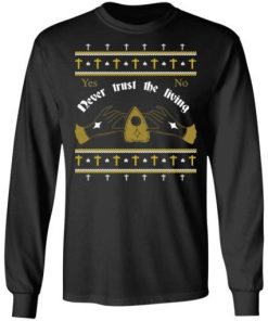 Ouija Never Trust The Living Yes No Christmas Sweatshirt 3.jpg