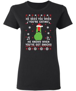 Parrot He Sees You When Youre Eating He Knows When Youre Got Snacks Sweatshirt 2.jpg