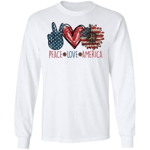 Peace Love America Hippie Sunflower 4th Of July T Shirt 21.jpg
